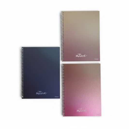 Caderno Be‑Magnetic Credeal | 1 Matéria 80 Folhas | Capa Dura Reflexiva | Espiral Universitário