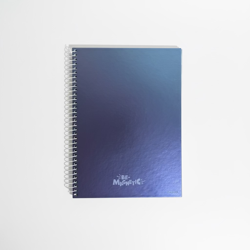 Caderno Be‑Magnetic Credeal | 1 Matéria 80 Folhas | Capa Dura Reflexiva | Espiral Universitário