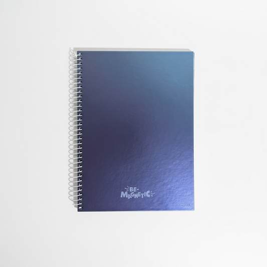 Caderno Be‑Magnetic Credeal | 1 Matéria 80 Folhas | Capa Dura Reflexiva | Espiral Universitário
