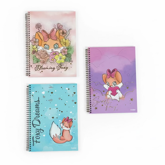 Caderno Foxy Teen 1 Matéria 80 Folhas Credeal, Capa Dura, Universitário 200×275 mm