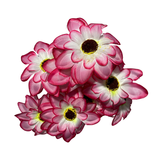 Buquê de Flores Dália Rosa com 10 Flores Sintéticas - 50 cm | FlorArte
