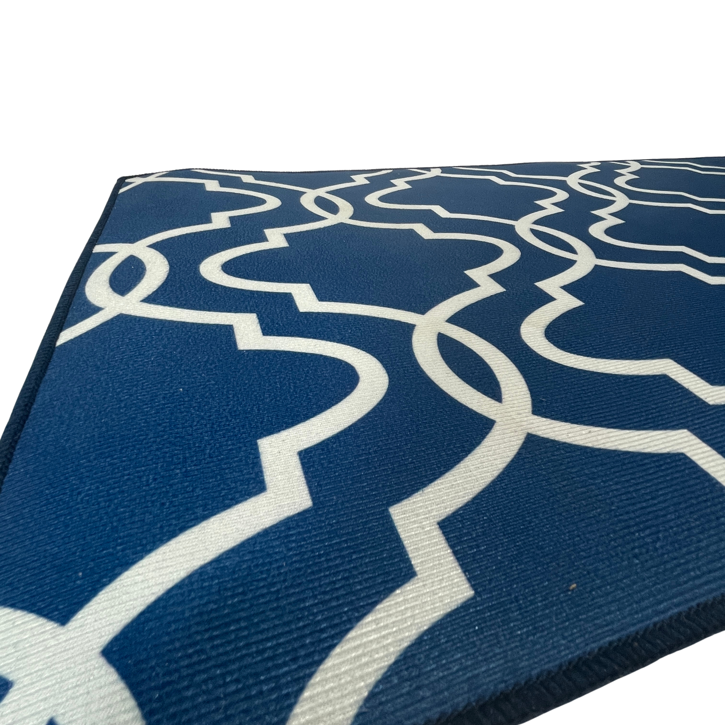 Tapete 50 cm x 1 m Donatelo - Azul e Branco | Niazitex
