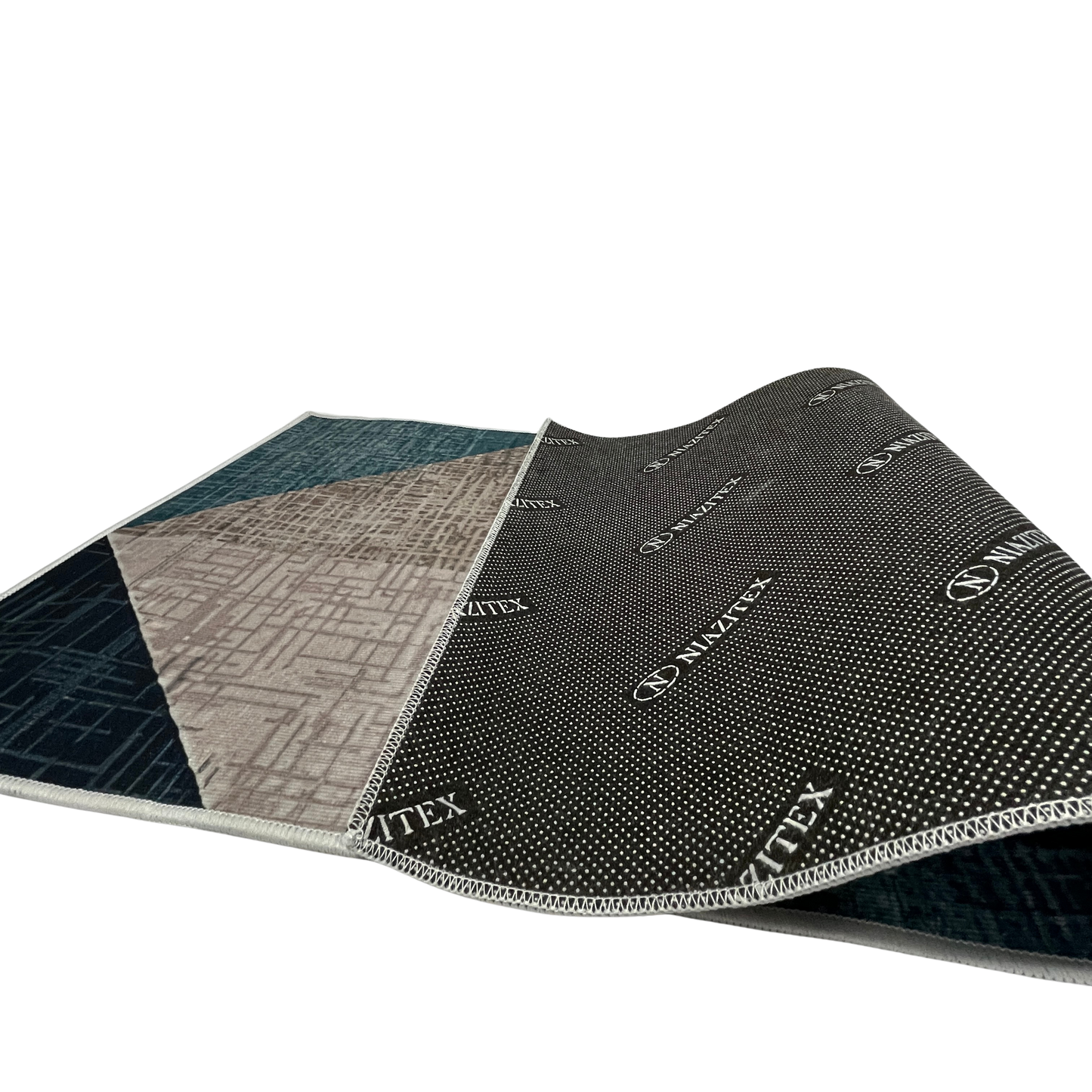 Tapete 50 cm x 1 m Donatelo - Cinza e Azul | Niazitex