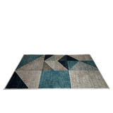 Tapete 50 cm x 1 m Donatelo - Cinza e Azul | Niazitex