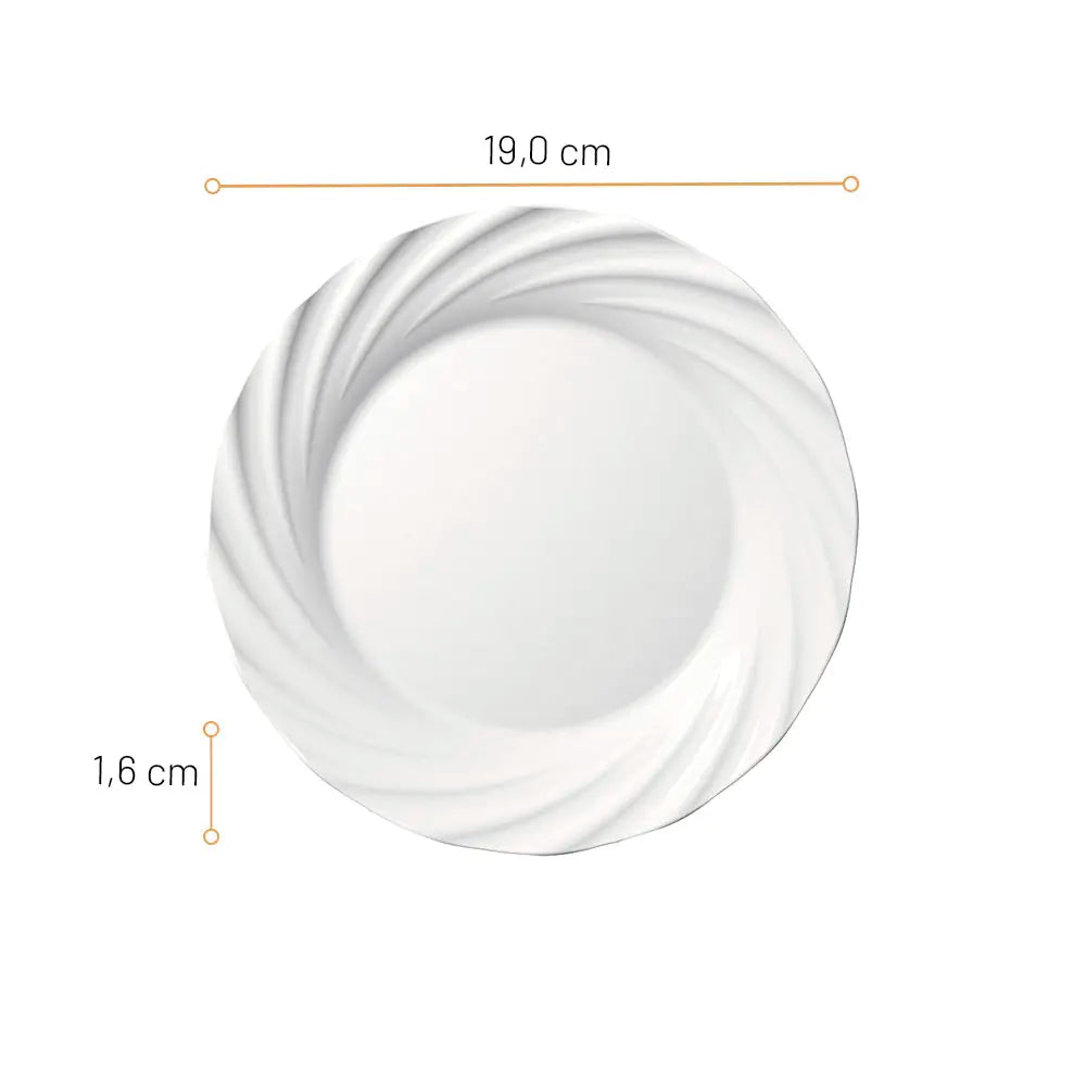 Prato de Sobremesa Jasmim Opaline 19cm | Duralex