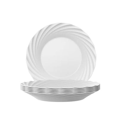 Conjunto de 6 Pratos Fundos Jasmim Opaline 23,5cm | Duralex