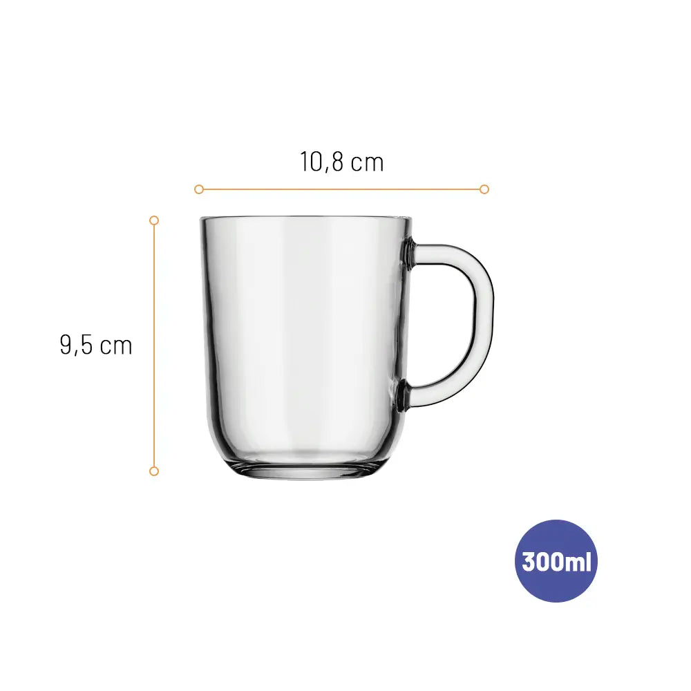 Caneca de Vidro Multiuso Toronto 300ml | Nadir