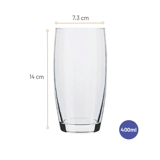 Jogo com 6 Copos Oca Long Drink 400 ml | Nadir