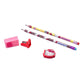 Kit Escolar Hello Kitty - 2 Lápis HB, 1 Borracha e 1 Apontador com Depósito | Leo&Leo