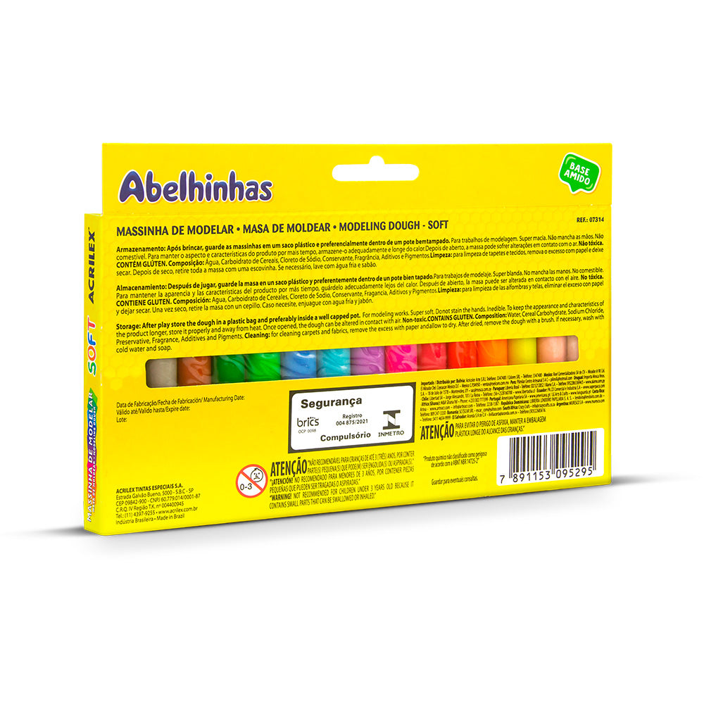Massinha de Modelar Soft 15 Cores 220g | Acrilex