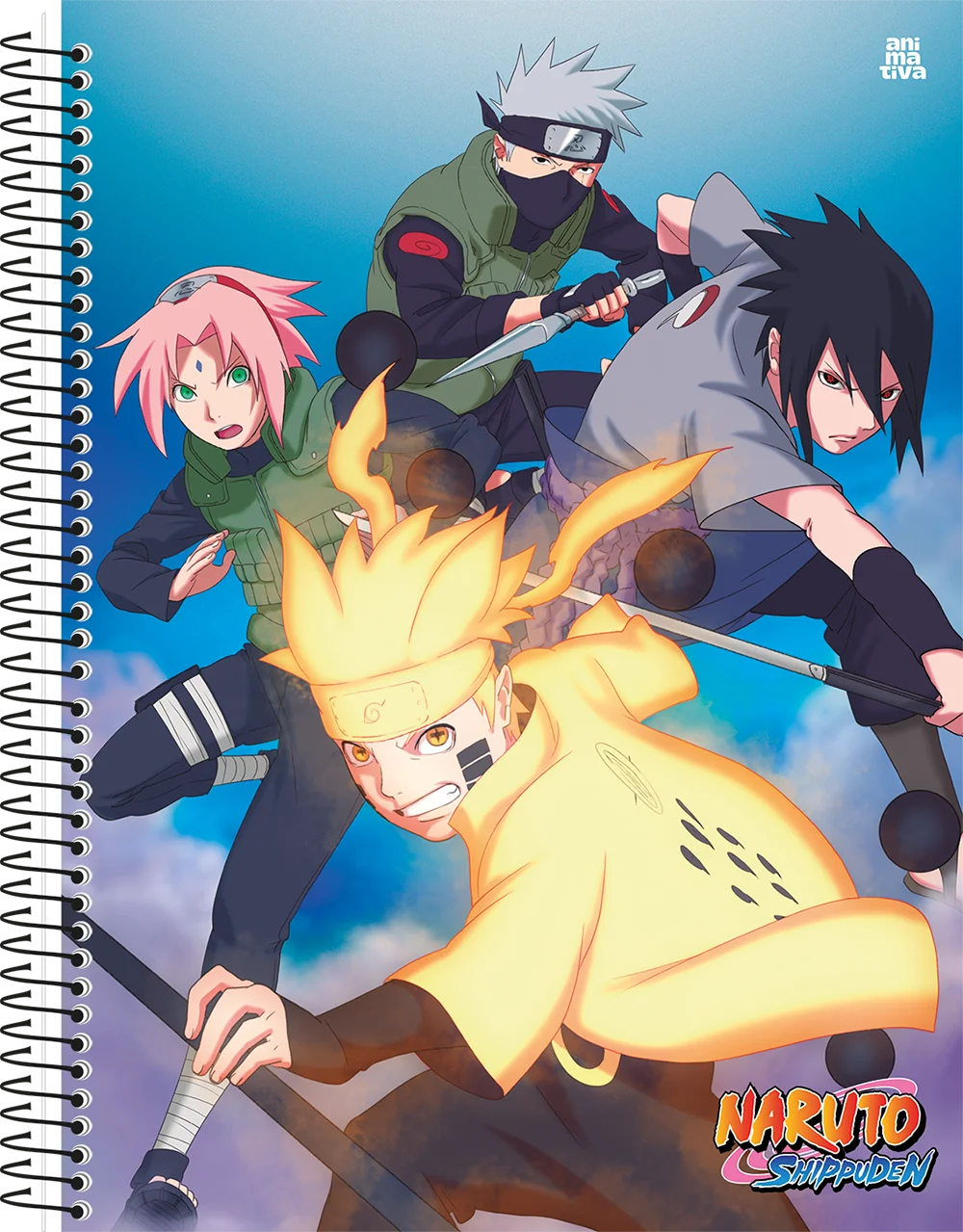 Caderno Naruto Shippuden | Universitário Capa Dura 1 Matéria 80 Folhas | Animativa