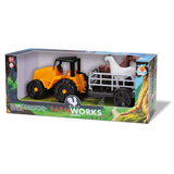 Trator Farm Work Boiadeiro 34 cm – Orange Toys (Carreta com Boi e Cavalo)