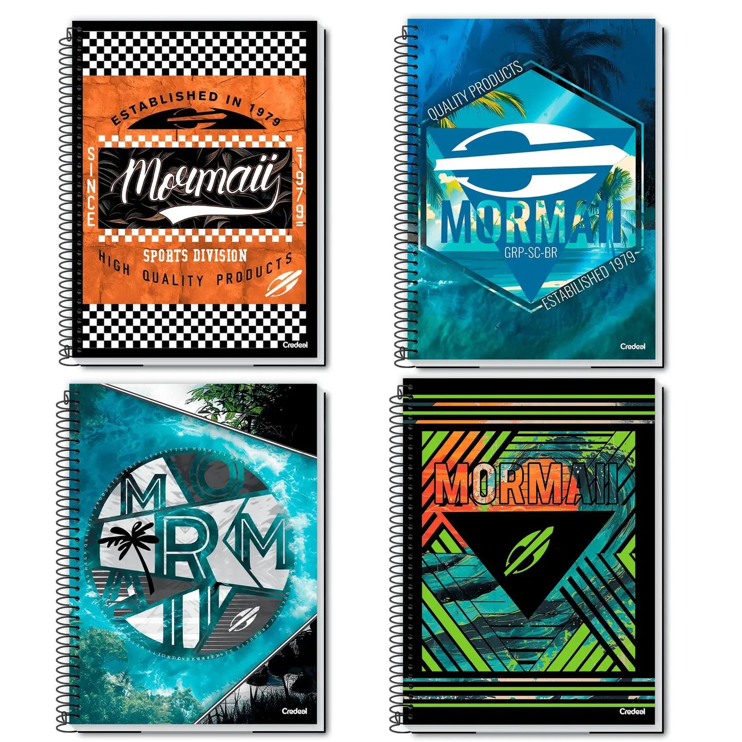 Caderno Universitário Mormaii Masculino 10 Matérias 160 Fls – Credeal