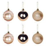 Bola de Natal Tubo 6 unidades 6 cm Esfera Champanhe Perolada Art Christmas | Enfeite Natalino Plástico