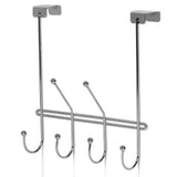 Cabide Maxx 4 Ganchos para Porta Niquelart Ref. 060 – Aço Cromado, Suporte Sobre a Porta, Organização Fácil