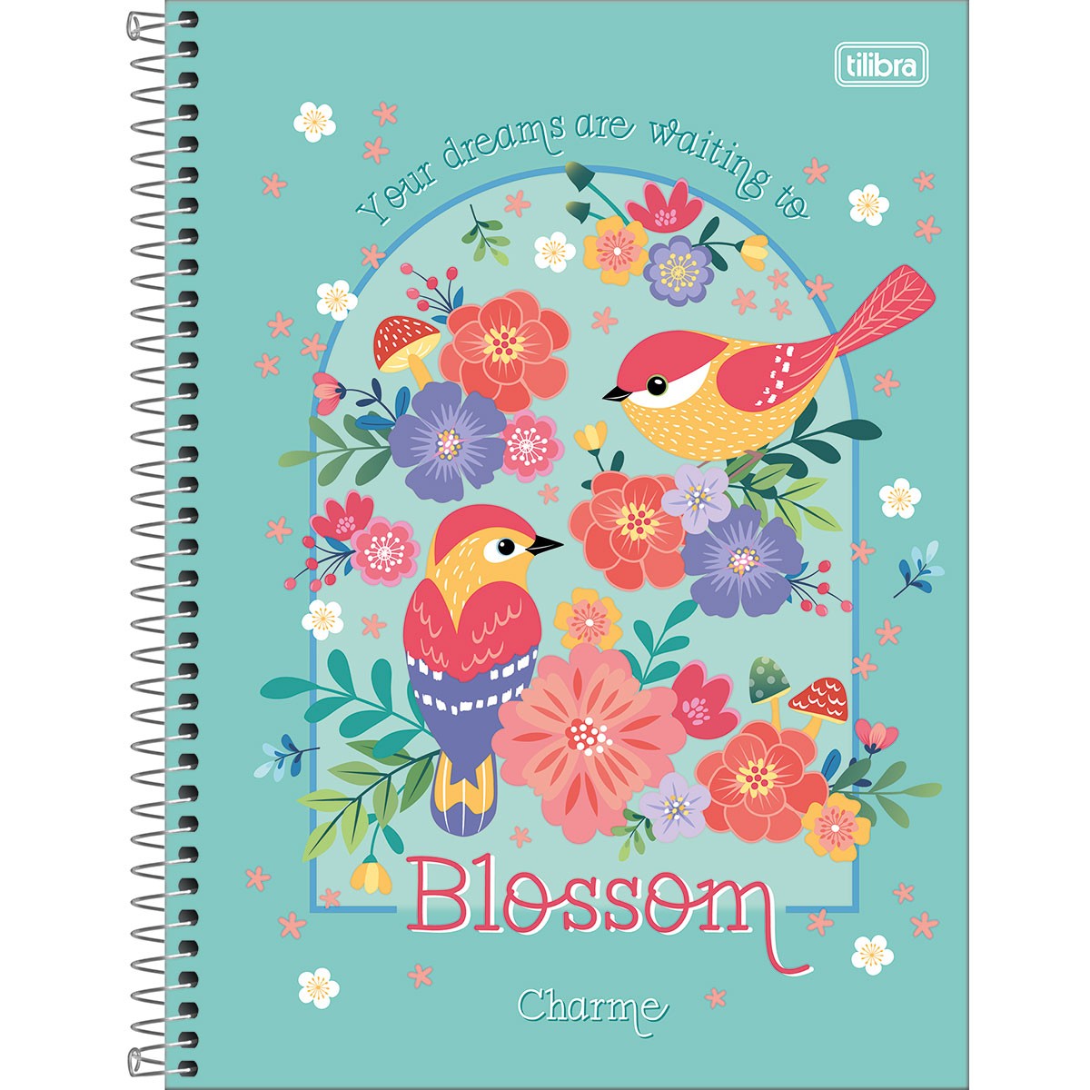 Caderno Charme | Universitário Capa Dura 1 Matéria 80 Folhas | Tilibra