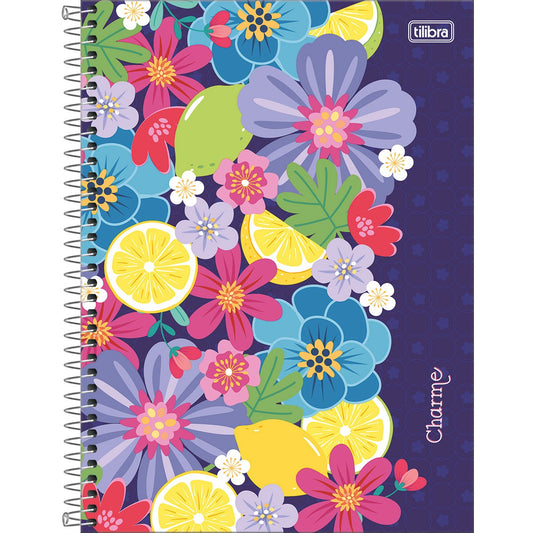Caderno Charme | Universitário Capa Dura 1 Matéria 80 Folhas | Tilibra