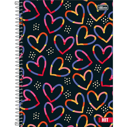 Caderno Hit Feminino | Universitário Capa Dura 1 Matéria 80 Folhas | Tilibra