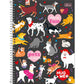 Caderno Hug Me Pets | Universitário Capa Dura 1 Matéria 80 Folhas | Tilibra