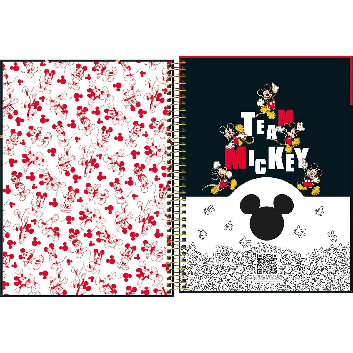 Caderno do Mickey Universitário Capa Dura 1 Matéria 80 Folhas | Tilibra