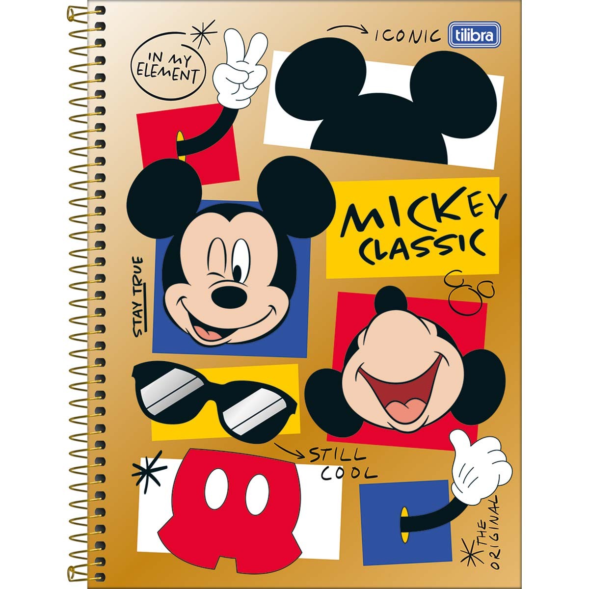 Caderno do Mickey Universitário Capa Dura 1 Matéria 80 Folhas | Tilibra