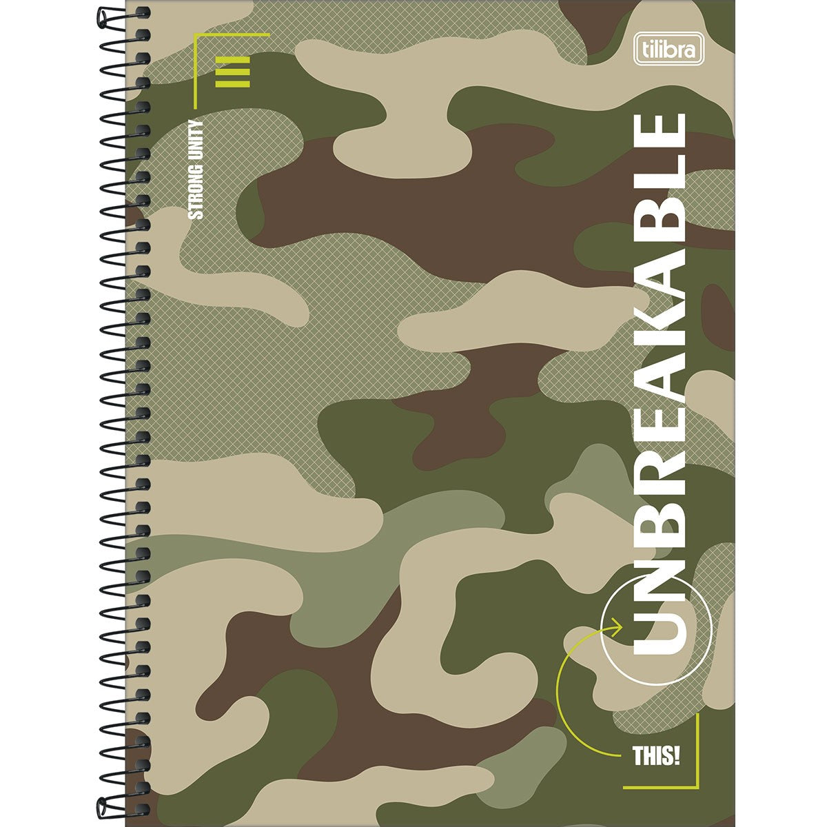 Caderno Camuflado Hide | Universitário Capa Dura 1 Matéria 80 Folhas | Tilibra