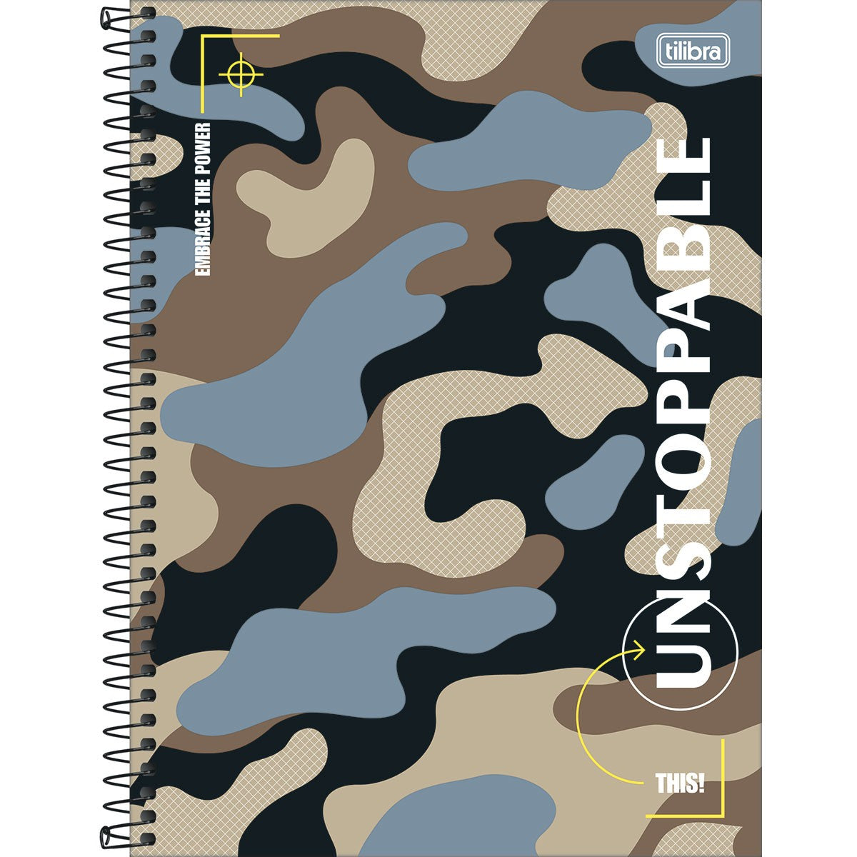 Caderno Camuflado Hide | Universitário Capa Dura 1 Matéria 80 Folhas | Tilibra
