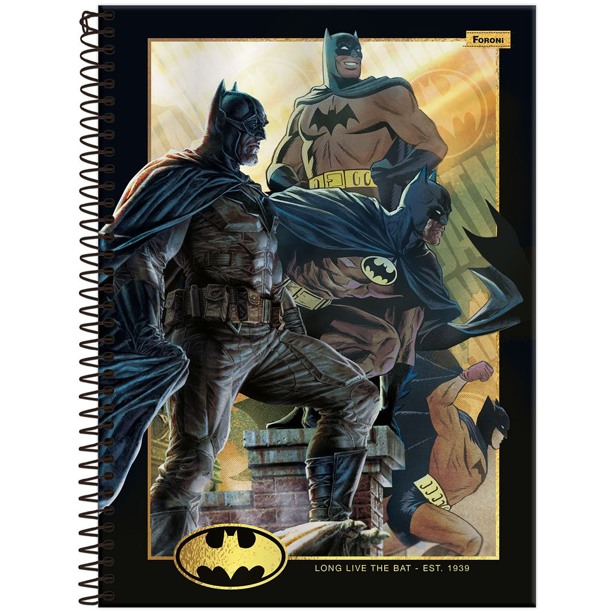 Caderno Batman | Universitário Capa Dura 1 Matéria 80 Folhas | Foroni