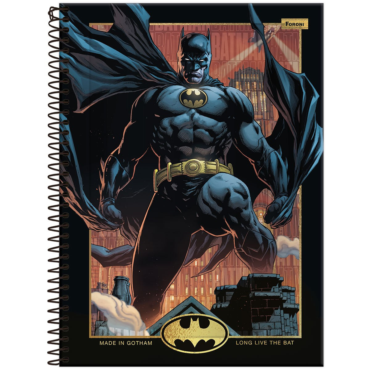 Caderno Batman | Universitário Capa Dura 1 Matéria 80 Folhas | Foroni