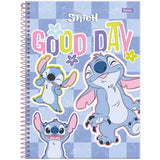 Caderno do Stitch | Universitário Capa Dura 1 Matéria 80 Folhas | Foroni