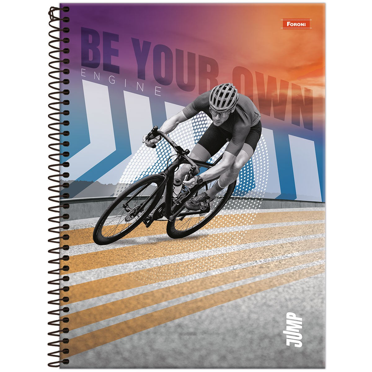 Caderno Jump 10 Matérias 200 Folhas Universitário Foroni | Capa Dura