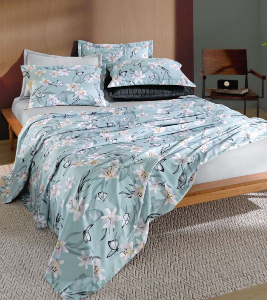 Jogo 3 Peças Roupa de Cama Casal Toque de Algodão - Calia | Hedrons