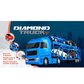 Caminhão Cegonheira Diamond Truck Roma 66 cm (Ref. 1321) – 4 Pick-ups com Rampa e Trava