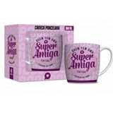 Caneca de Porcelana Urban 300ml Família - Quem tem uma Super Amiga, Tem Tudo! | Brasfoot