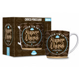 Caneca de Porcelana Urban 300ml Família - Quem tem um Super Vovô, tem Tudo! | Brasfoot