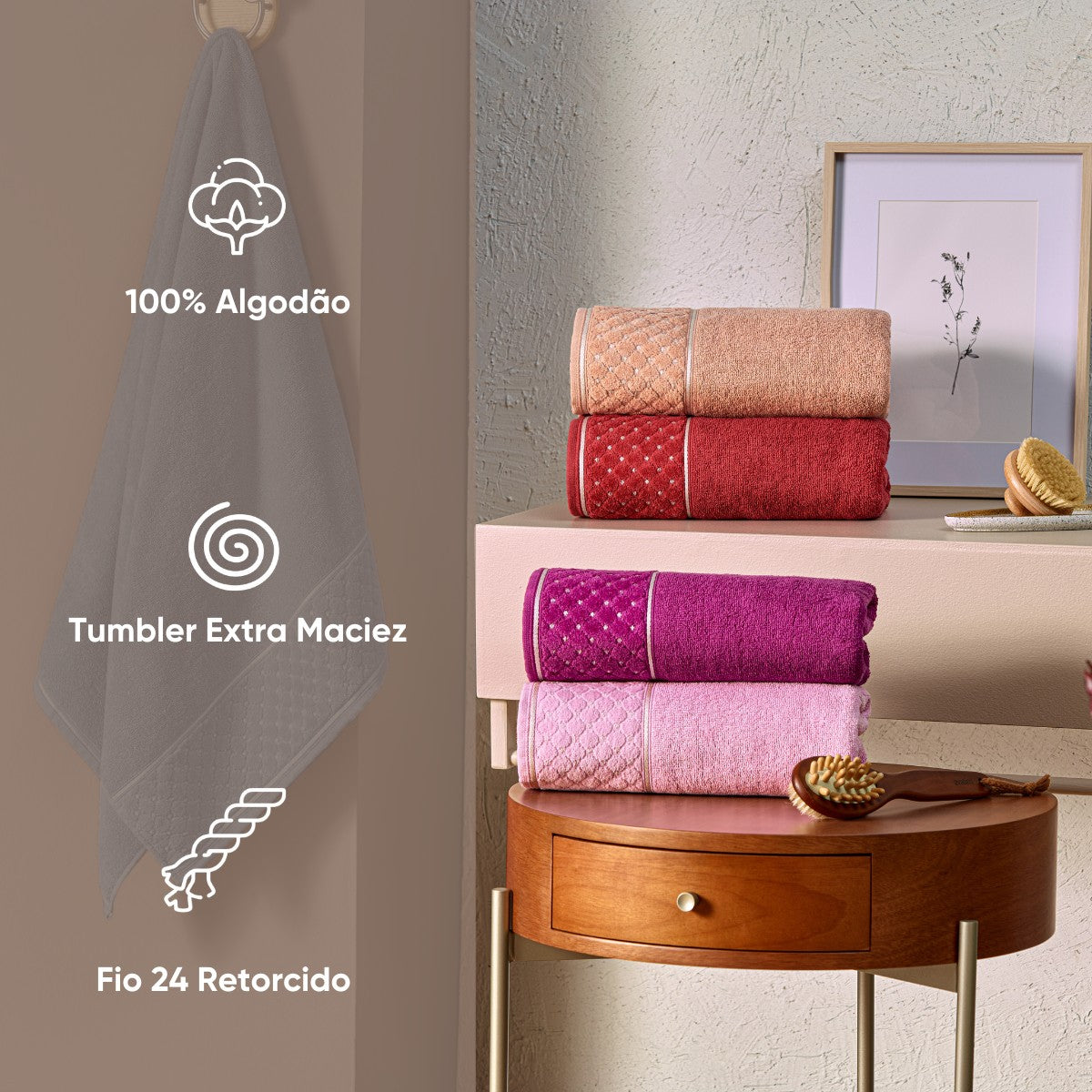 Toalha de Banho Safira 68cm×1,40 m Appel – 100% Algodão 420 g/m² | Barra Aveludada