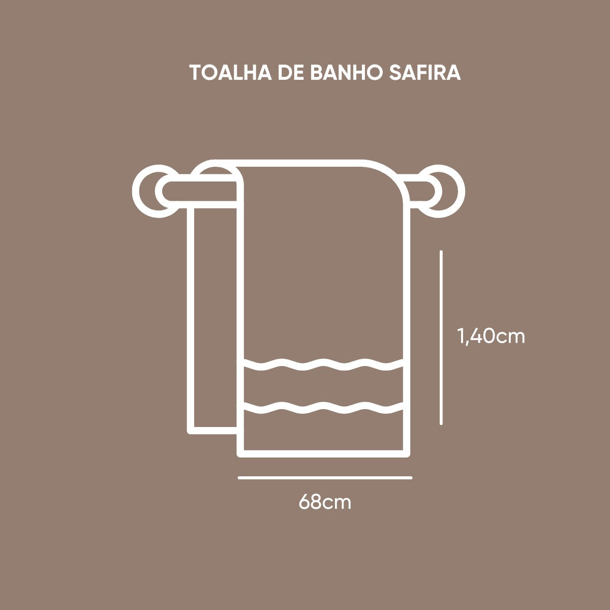 Toalha de Banho Safira 68cm×1,40 m Appel – 100% Algodão 420 g/m² | Barra Aveludada