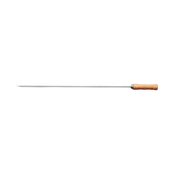 Espeto Simples Martinazzo 55 cm – Aço Inox + Cabo Madeira | Trinchante Churrasco