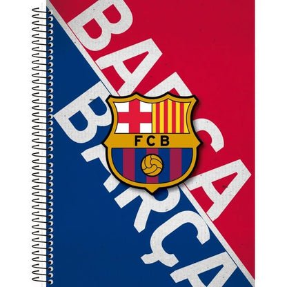 Caderno do Barcelona | Universitário Capa Dura 1 Matéria 80 Folhas | Animativa