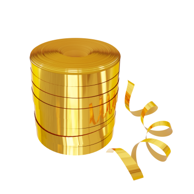 Fitilho Metalizado 5 mm × 20 m — Fita Decorativa Plástica Brilho Para Laços e Presentes