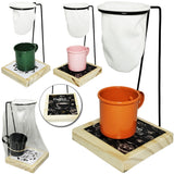 Mini Coador de Café com Base de Madeira 19 cm + Caneca Alumínio 90 ml – Kit Alumibon Fagundes