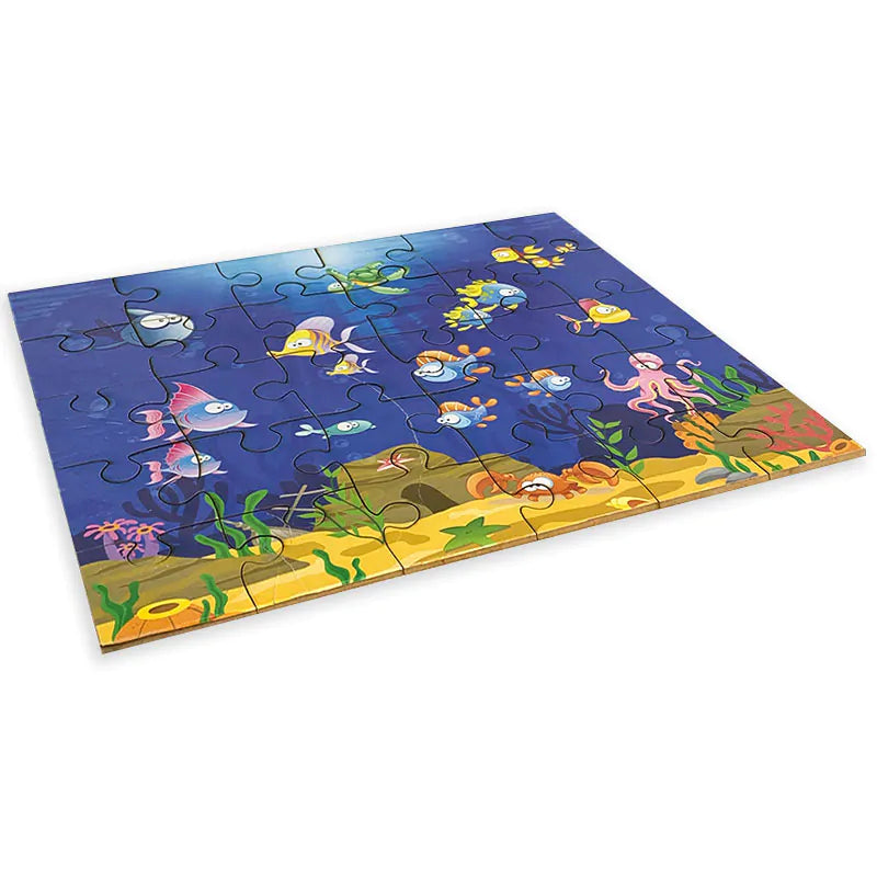Quebra-Cabeça Infantil 30 Peças Fundo do Mar – Alf Brinquedos (MDF) | Enigma Infantil