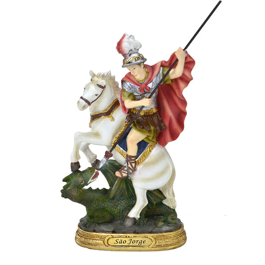 Imagem São Jorge 20 cm Florence – Resina • Decoração Religiosa | Espressione Arts