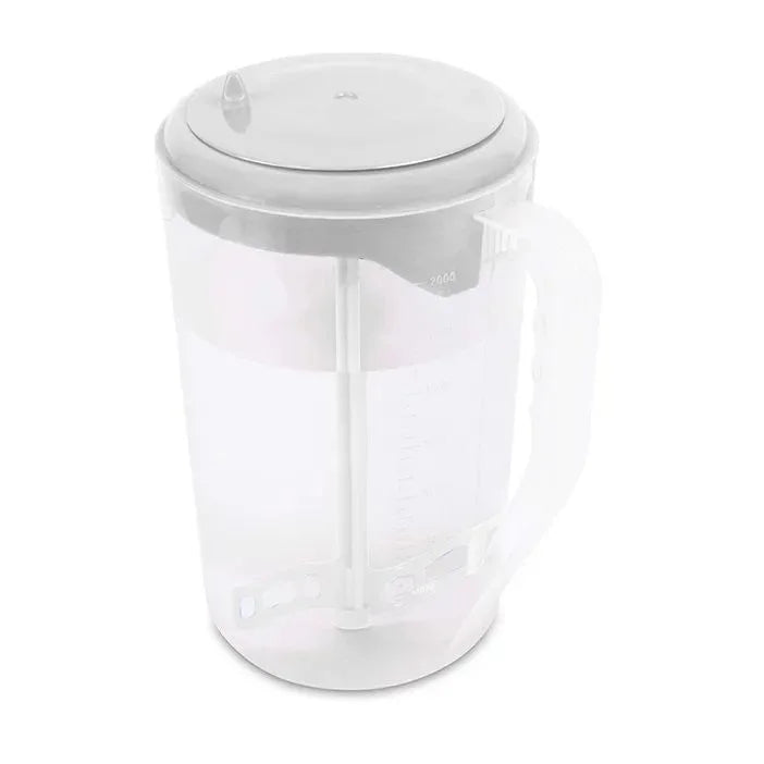 Jarra de Suco 2 Litros com Mexedor Branca | Plasvale