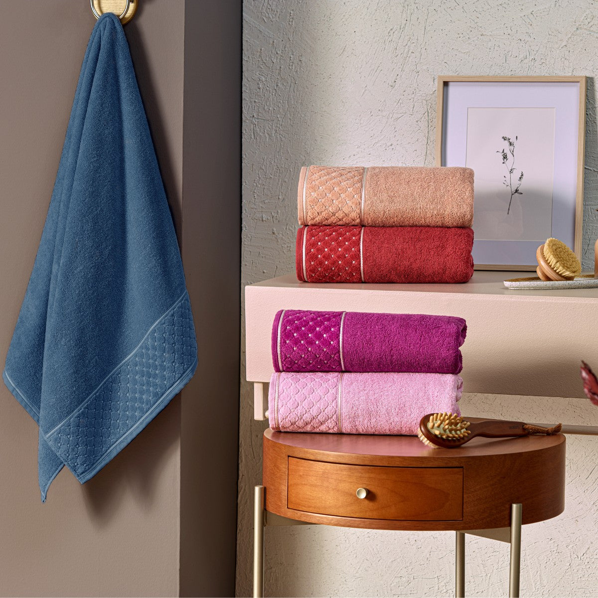 Toalha de Banho Safira 68cm×1,40 m Appel – 100% Algodão 420 g/m² | Barra Aveludada