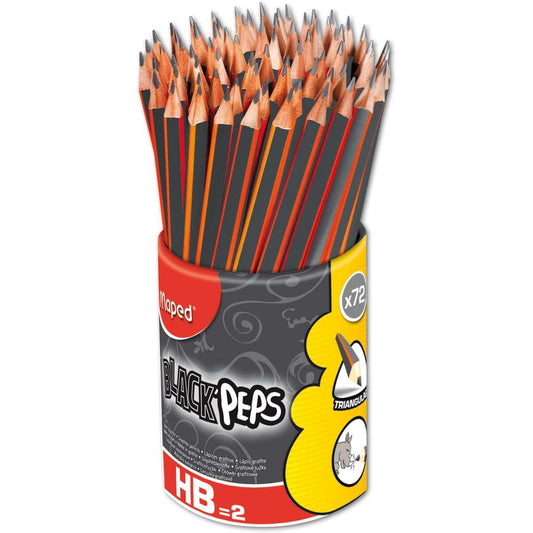 Lápis de Escrever Preto Triangular Black Peps HB | Maped