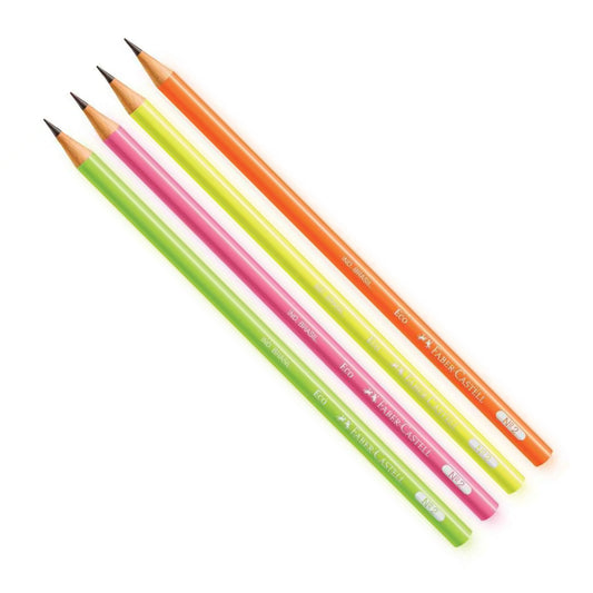 Lápis de Escrever Redondo Grafite Preto Ecolápis Max Neon | Faber-Castell