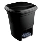 Lixeira Plástica com Pedal 15 Litros Preta | Plasvale