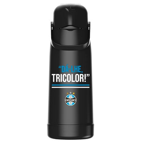 Garrafa Térmica Edição Oficial Grêmio Termolar Magic Pump 1,8 L | Ampola de Vidro, Bomba Antigotejo