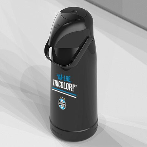 Garrafa Térmica Edição Oficial Grêmio Termolar Magic Pump 1,8 L | Ampola de Vidro, Bomba Antigotejo